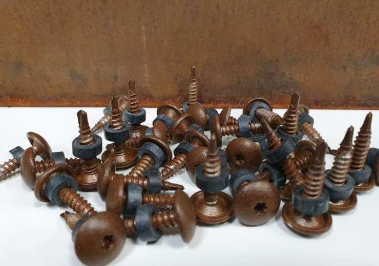 Corten-Colored Self-Tapping Screws