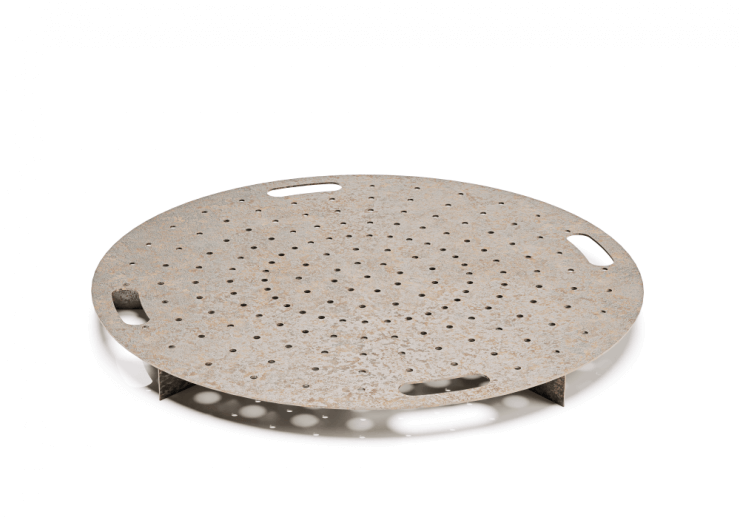 Bottom Grill for Coals and Ventilation